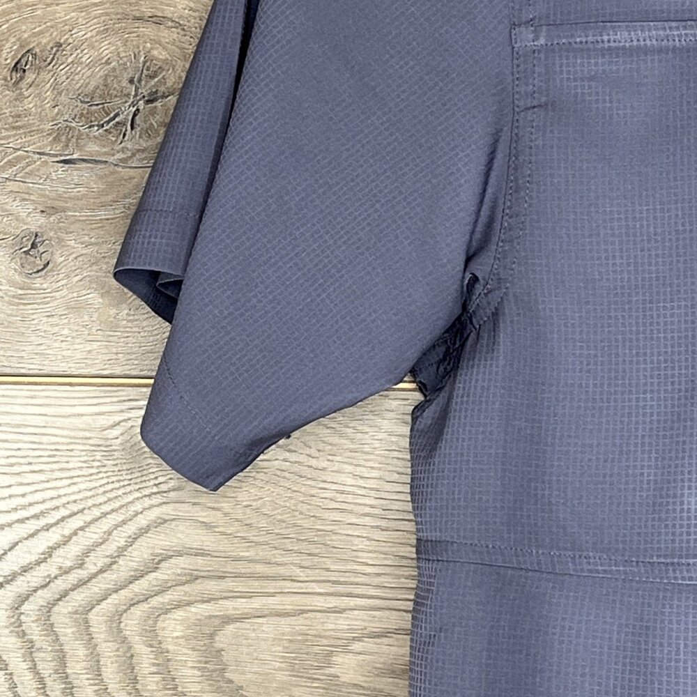 Ariat Tek Button Down Shirt Mens Med Gray  Performance Heat Series Button Up - Picture 3 of 14